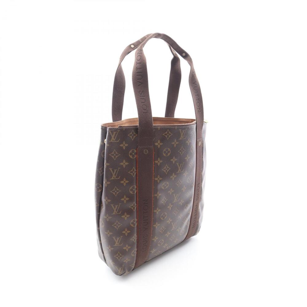Louis Vuitton Tote Cabas Brown Bobour Monogram Leather Bag Canvas Brown